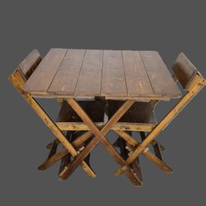 میز و صندلی چوبی تاشو